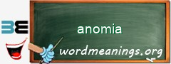 WordMeaning blackboard for anomia